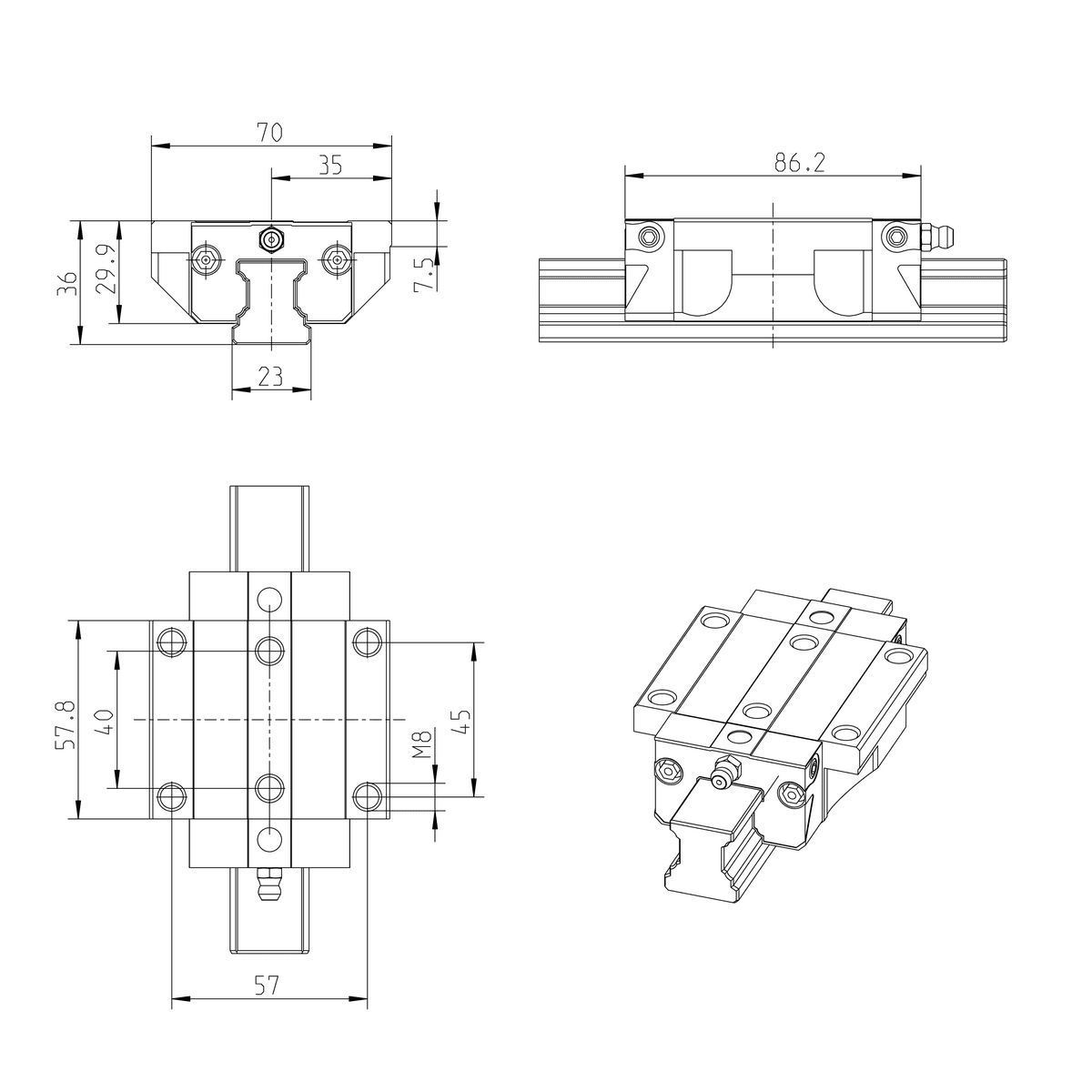 Направляющая REXROTH R163129320