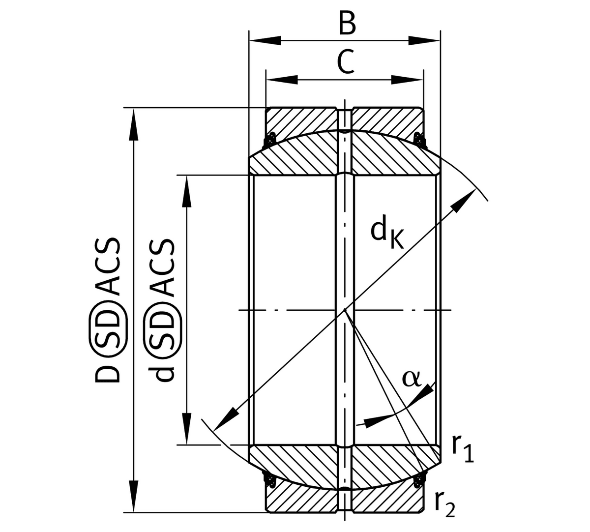 Шарнирный подшипник INA GE160-DO-2TS