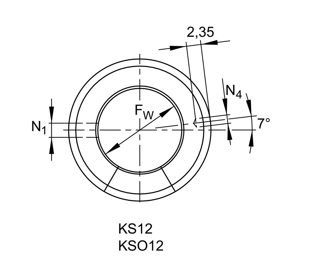 Подшипник INA KS12