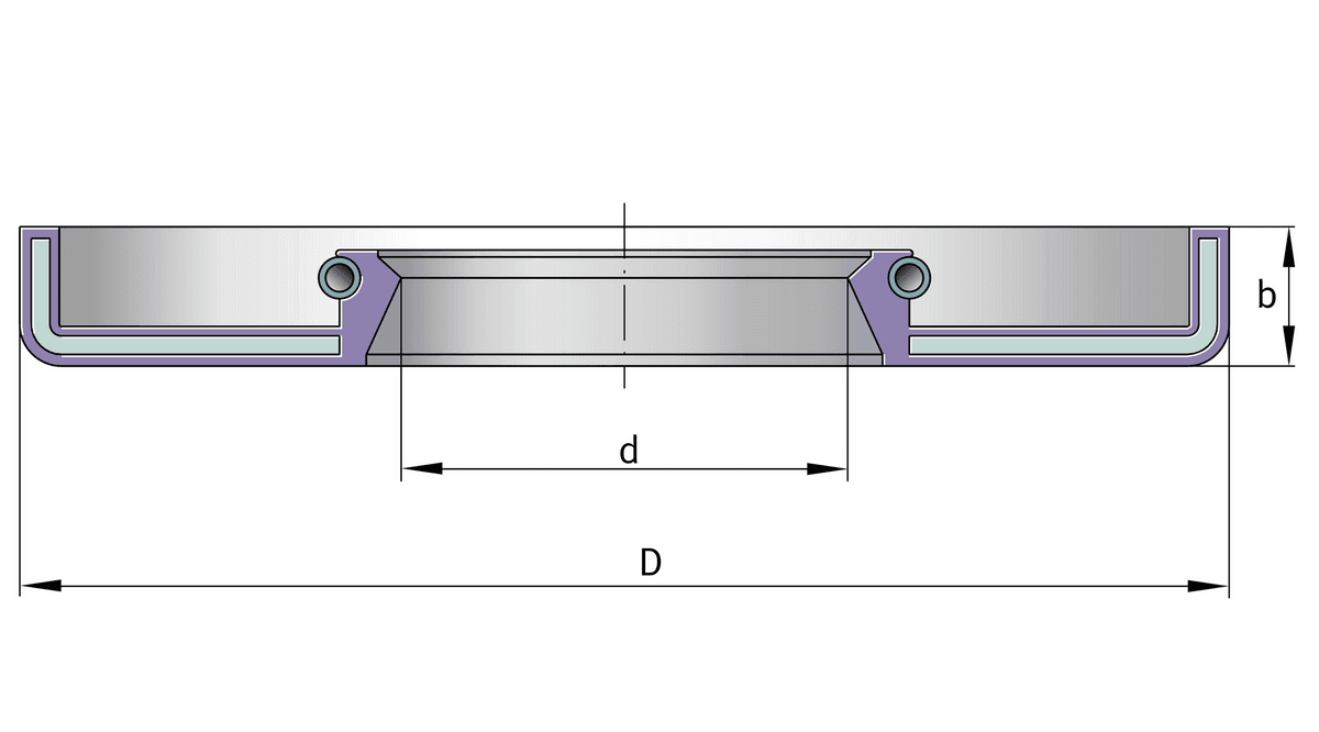 Уплотнение INA RWDR06-R-NBR