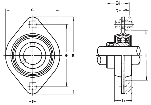 Подшипниковый узел ASAHI BPFL 200