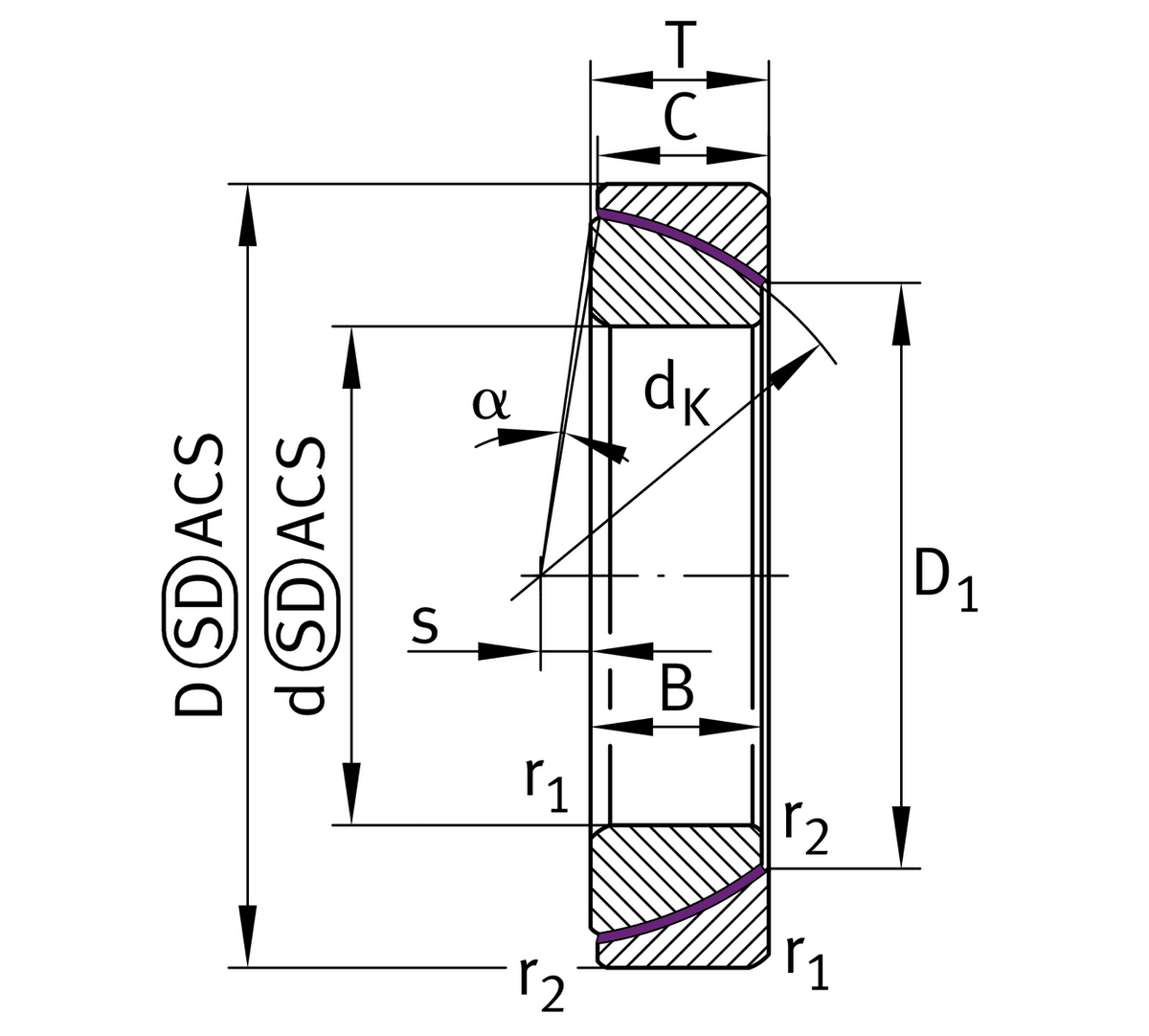 Шарнирный подшипник INA GE30-SW