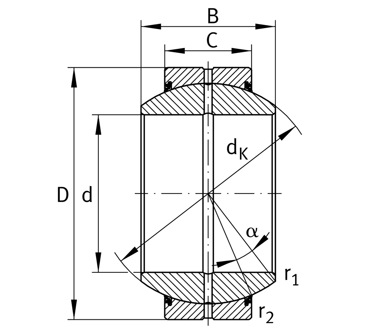 Шарнирный подшипник INA GE160-FO-2RS