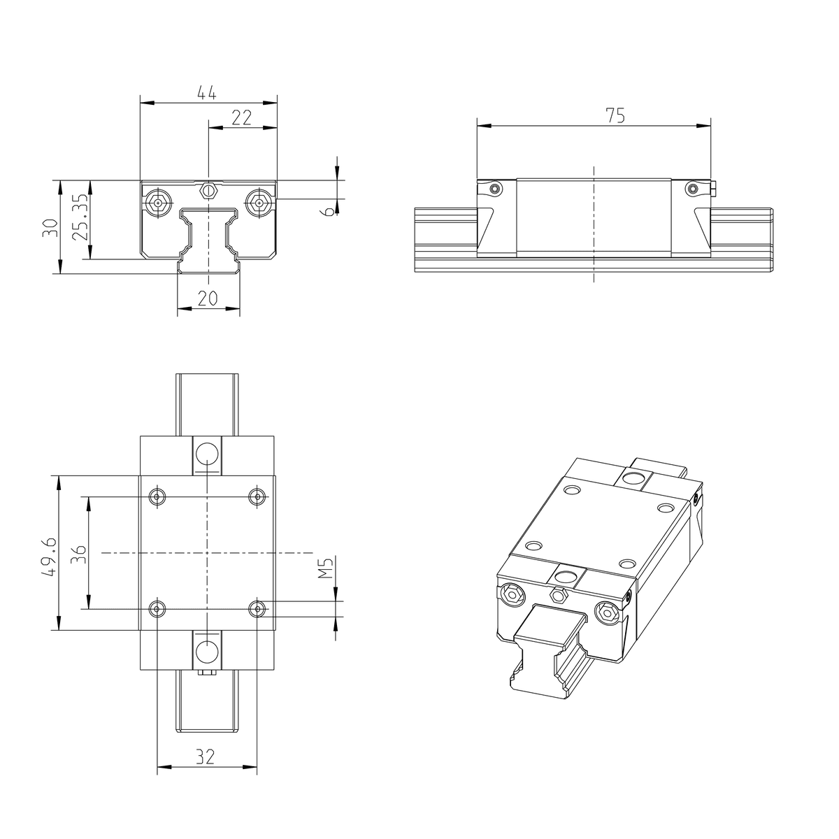 Направляющая REXROTH R163289423