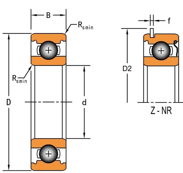Подшипник Timken 6014-Z-NR-C3