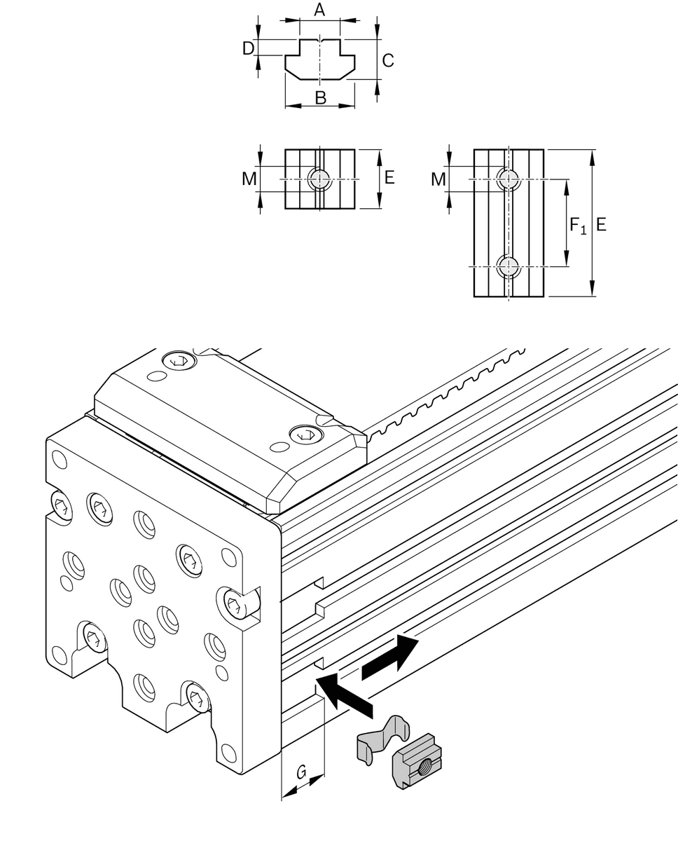 Направляющая REXROTH R344701401