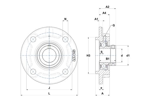 Подшипниковый узел SNR ESFC206-18T20