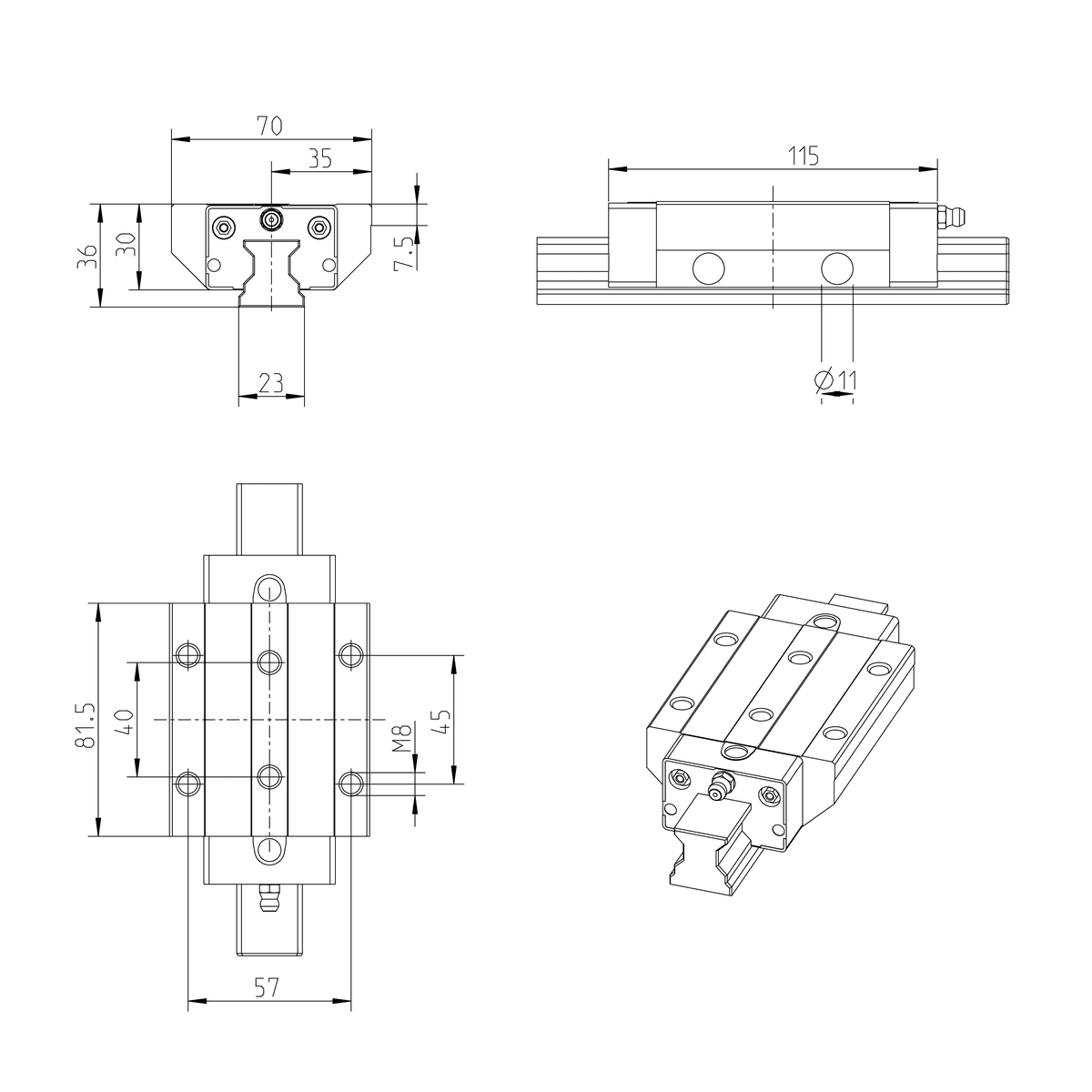 Направляющая REXROTH R18532222X
