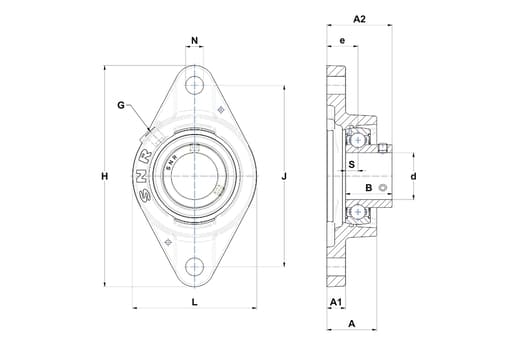 Подшипниковый узел SNR USFLE204-12