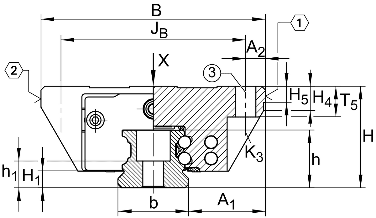 Направляющая INA KWVE15-B-E