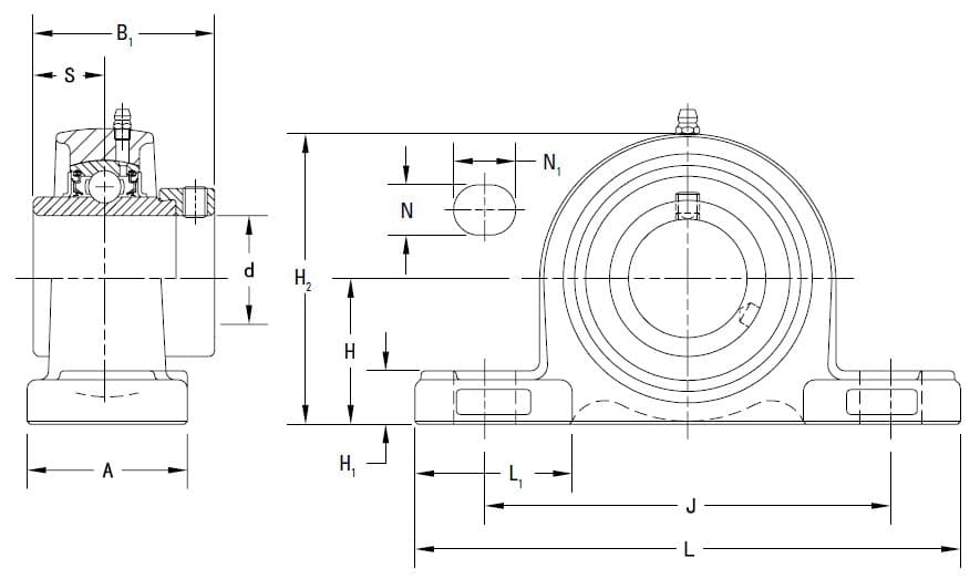 Подшипник Timken UELP211
