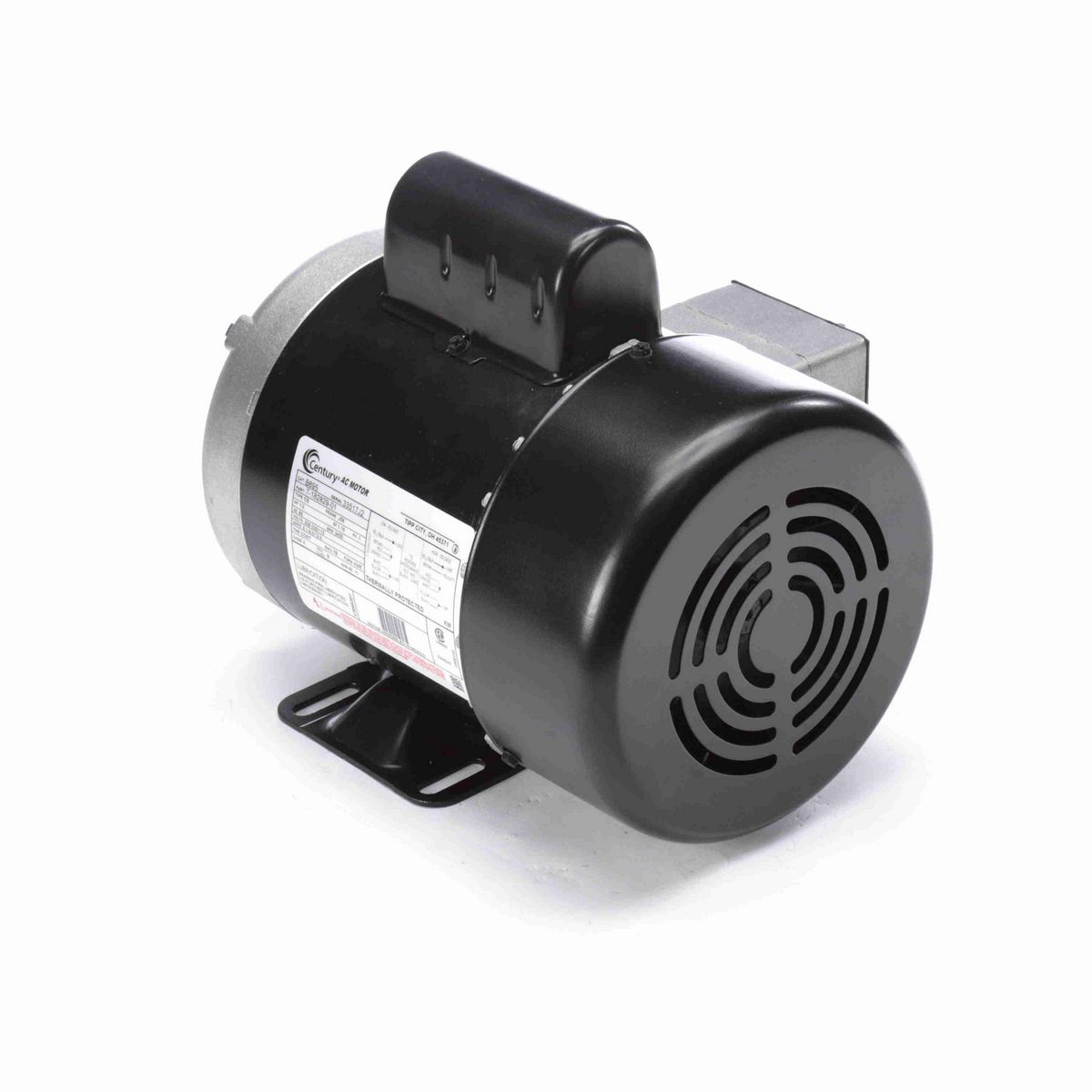 General Purpose Motor, 1.0 HP, 1 Ph, 60 Hz, 208-230/115 V, 3600 RPM, J56 Frame, TEFC - B695