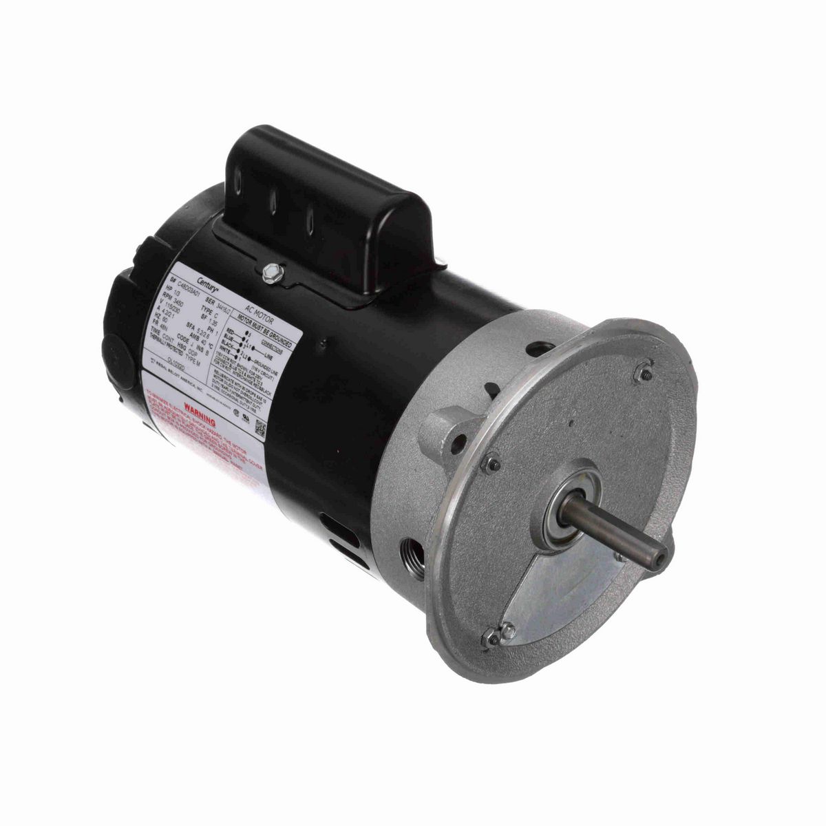 Definite Purpose Motor, 1/3 HP, 1 Ph, 60 Hz, 115/230 V, 3600 RPM, 48N Frame, ODP - OL1032D