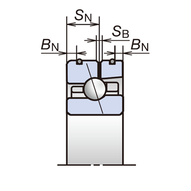 Сверхскоростной высокоточный радиально-упорный шарикоподшипник NSK ROBUST Series 40BER19STYNV1VSUMP3