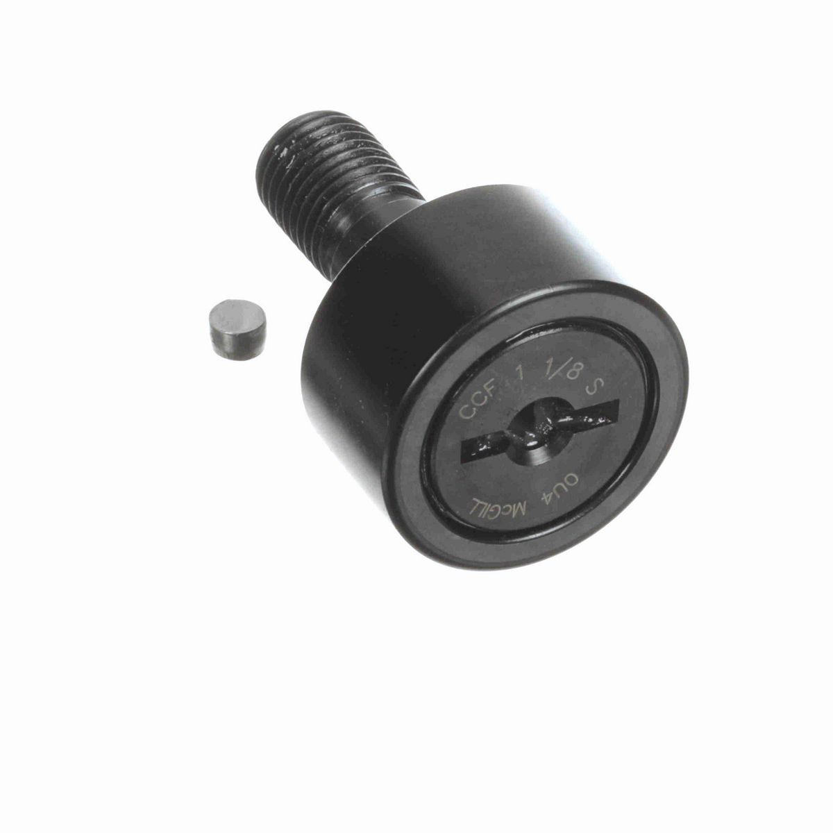 Опорный ролик с цапфой McGill CAMROL CCF 1 1/8 S, бочкообразный, с уплотнением, со шлицем под отвёртку, дюймовый
