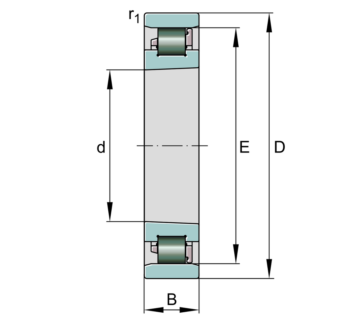 Цилиндрический роликоподшипник FAG N1008-D-K-PVPA1-SP-XL