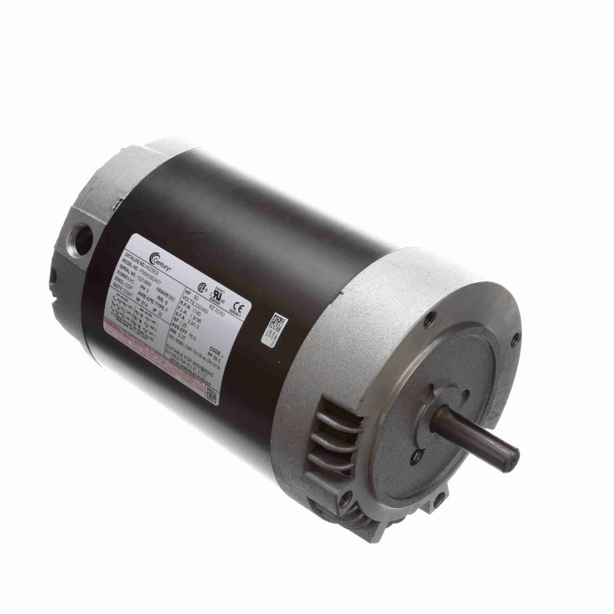 General Purpose Motor, .50 HP, 3 Ph, 60 Hz, 230/460 V, 1200 RPM, 56C Frame, ODP - H025ES