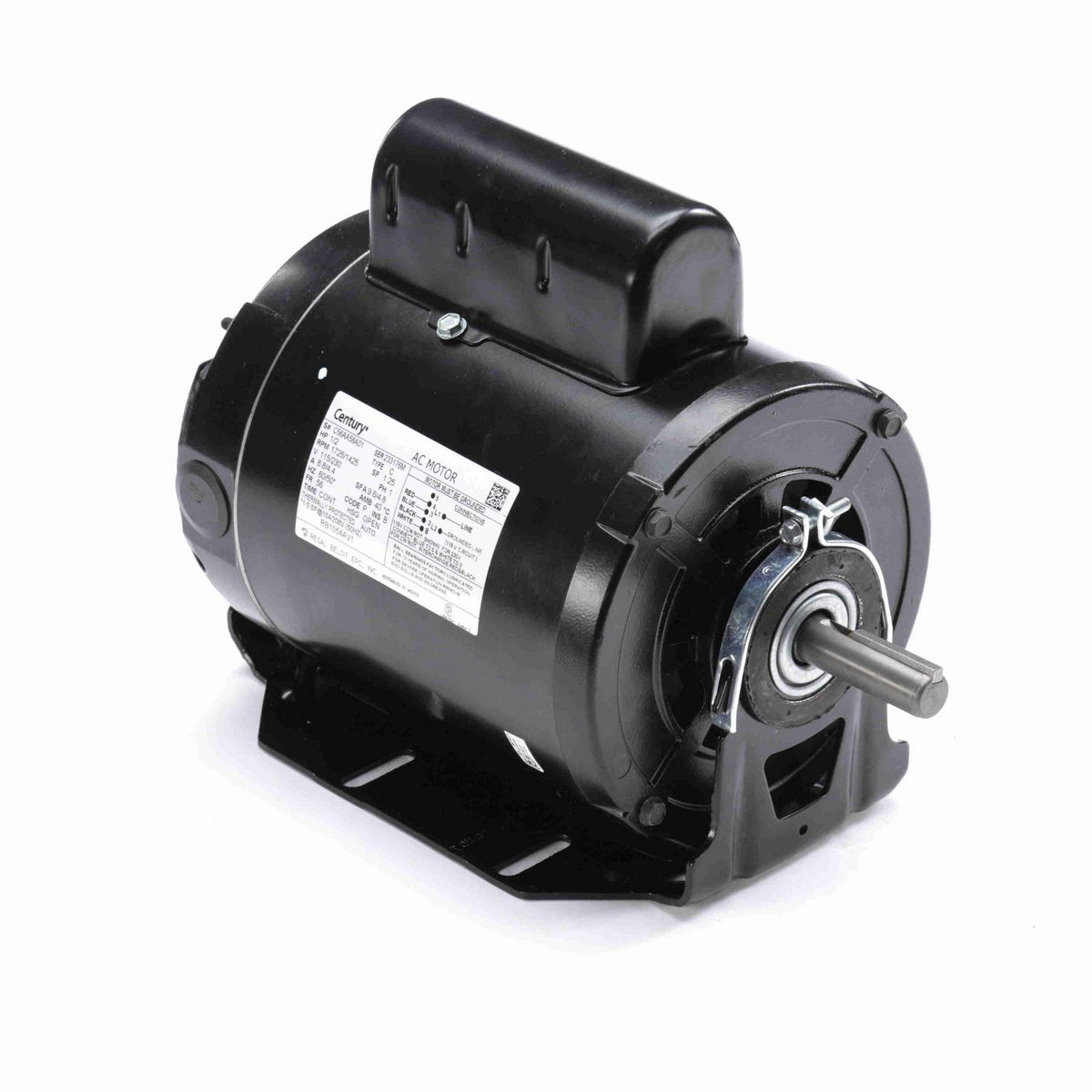 Fan and Blower Motor, 1/2 HP, 1 Ph, 60/50* Hz, 115/230 V, 1800 RPM, 56 Frame, OPEN - RB1054AV1