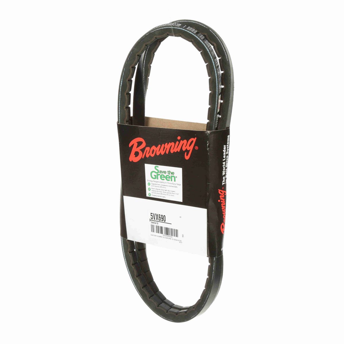 Browning EPDM Notched Belt 98% Efficient - 5VX690