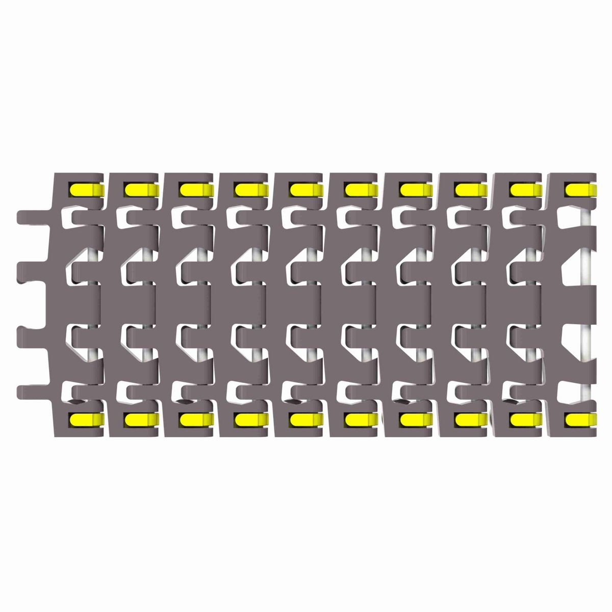 7956B Side-flexing Flush Grid, Material: Brown High Performance, Width: 6in, Pitch: 1.25in - 10343072