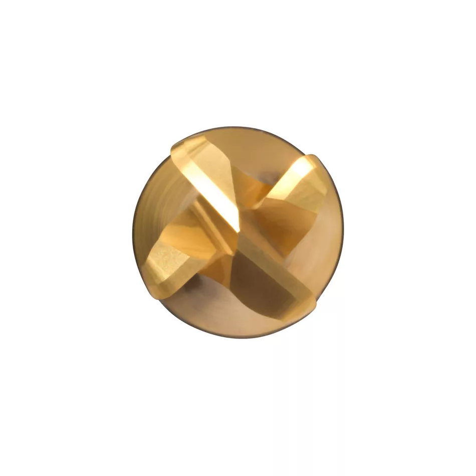 Solid Carbide End Mill for Roughing and Finishing of Multiple Materials Kennametal GOmill PRO - Radiused - 4 Flutes - Necked - Plain Shank - Metric [7231172]