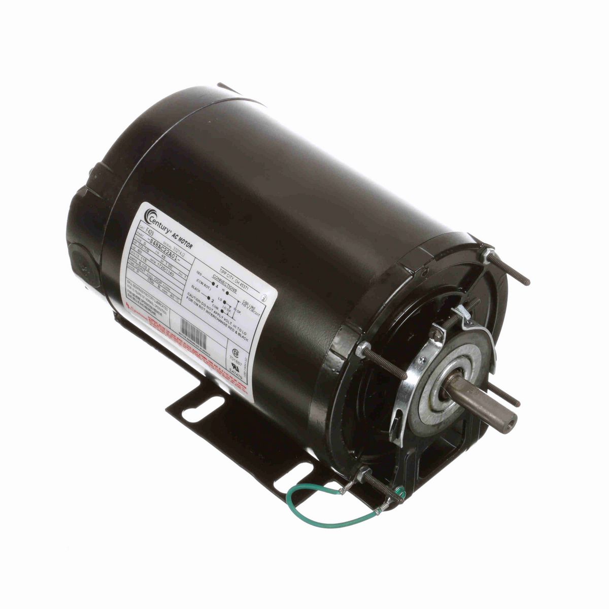 General Purpose Motor, 1/3-1/9 HP, 1 Ph, 60 Hz, 115 V, 1800 RPM, 48 Frame, ODP - F429