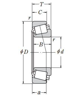 Конический роликоподшипник NSK 1280/1220, дюймовый