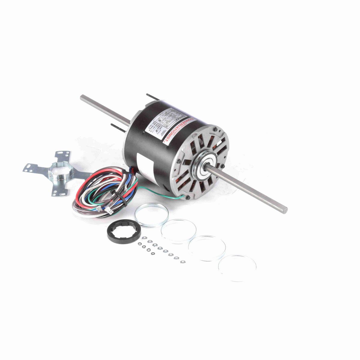 Fan Coil & Air Conditioner Motor, 1/2 HP, 1 Ph, 60 Hz, 208-230 V, 1075 RPM, 3 Speed, 48 Frame, SEMI ENCL - RA1056