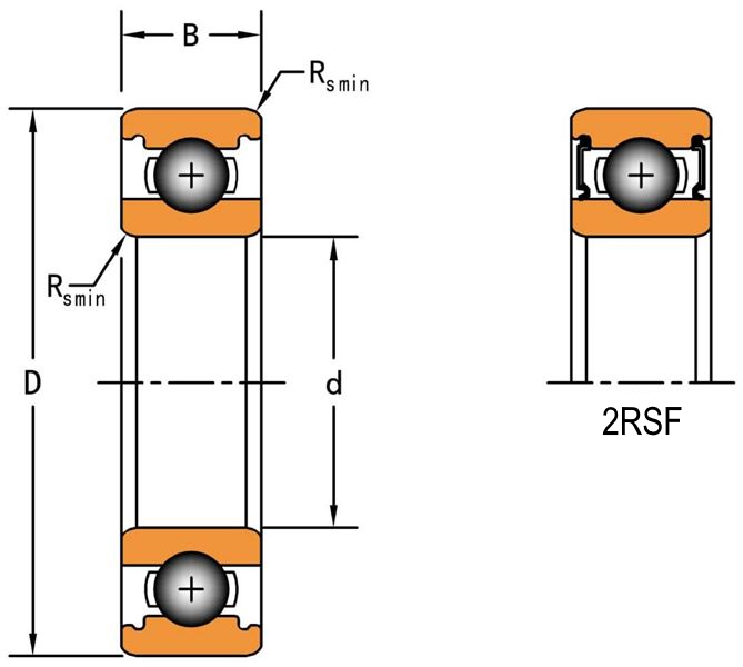 Подшипник Timken 6203H-2RSF/F