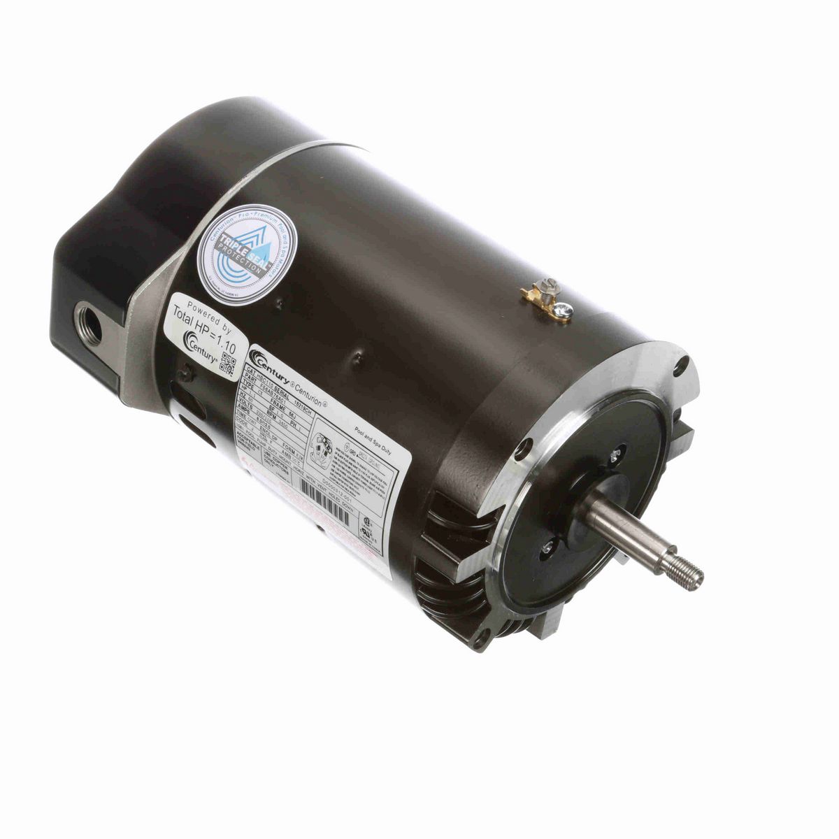 Pool Pump Motor, 1.1 HP, 1 Ph, 60 Hz, 230/115 V, 3600 RPM, S56J Frame, DP - HBC110