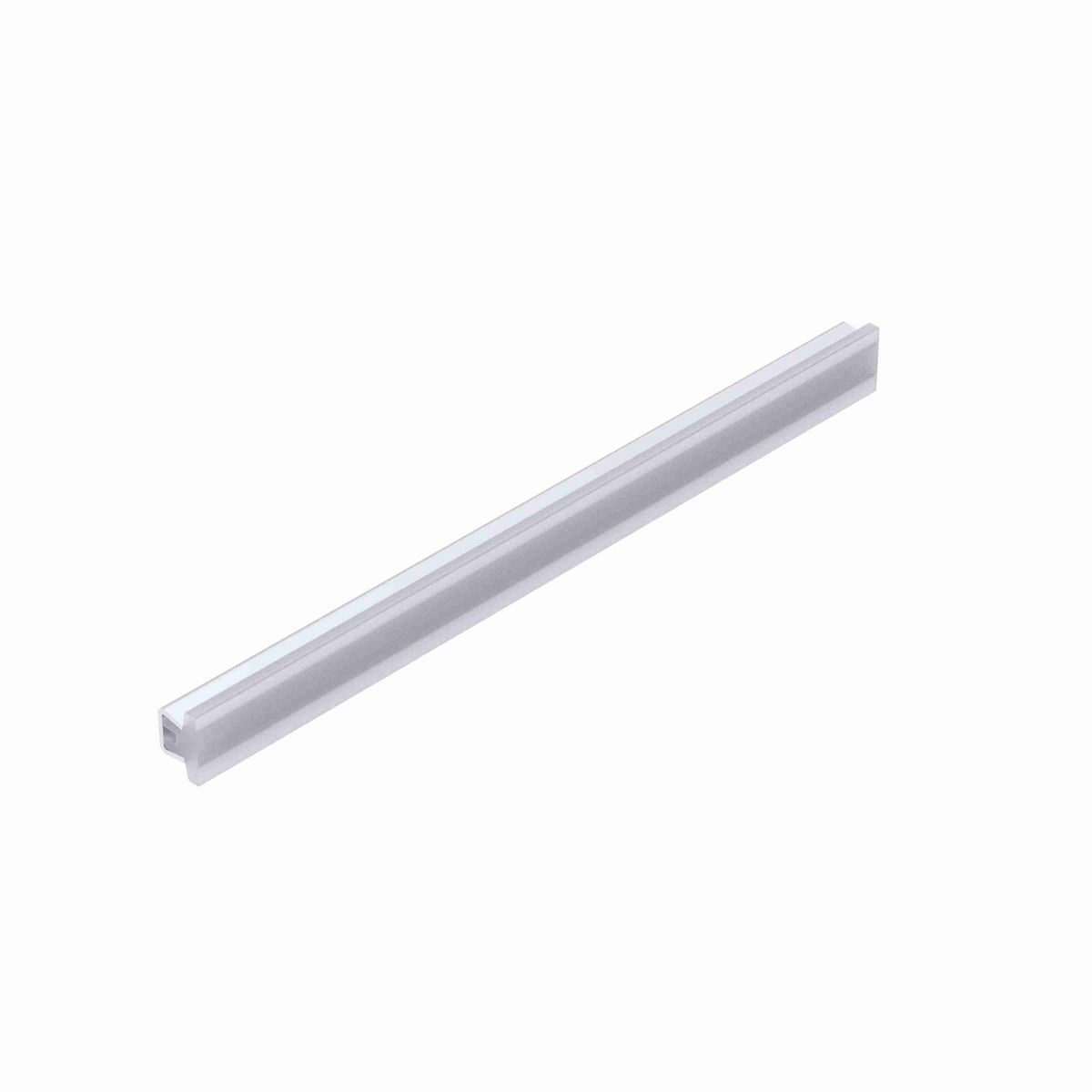 System Plast Wide Flat Guide Rail: 1"W X 0.69"H X 144"L White UHMW-PE - VG-SSWF-12