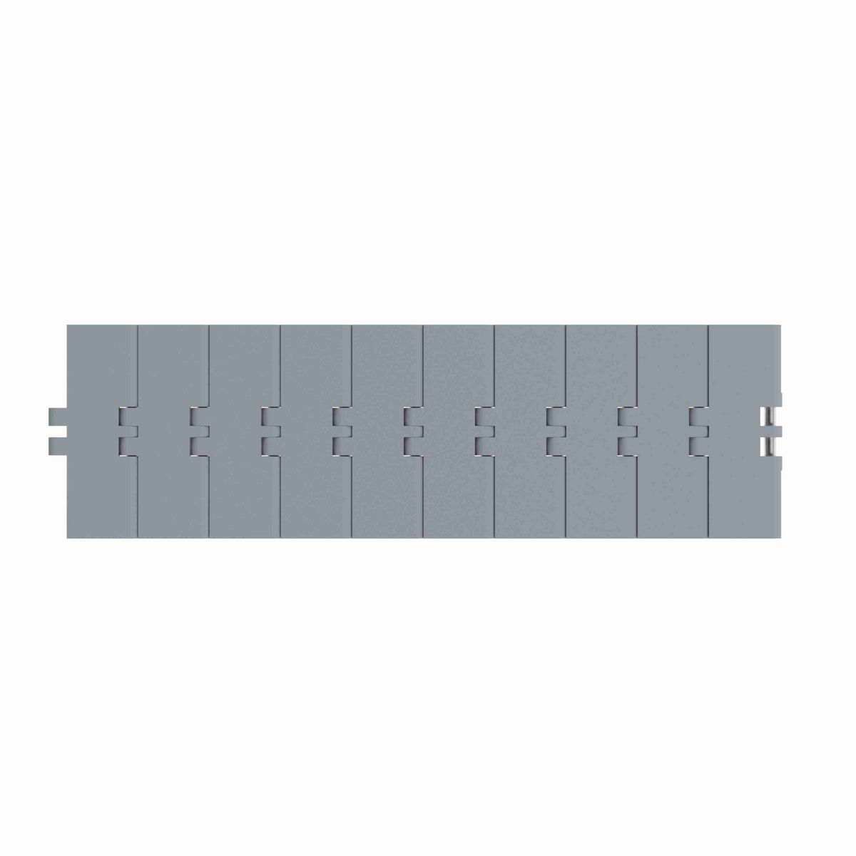 831 Straight Running Solid Top, Material: Silver Platinum Series, Width: 7.5in, Pitch: 1.5in - 81431183
