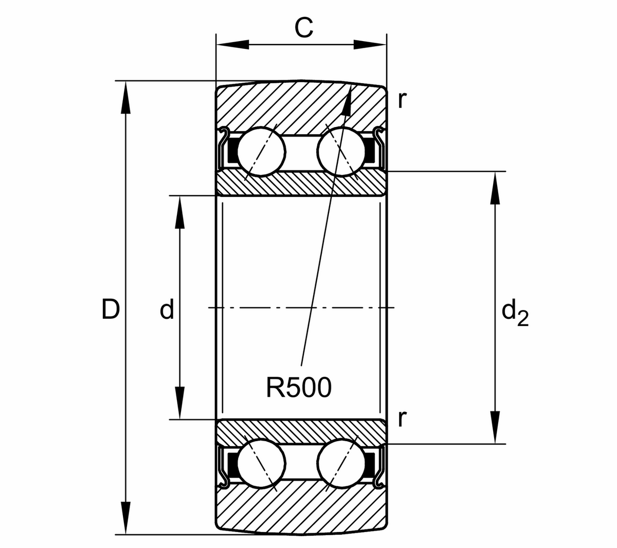 Направляющий ролик INA LR5200-2Z-TVH-XL