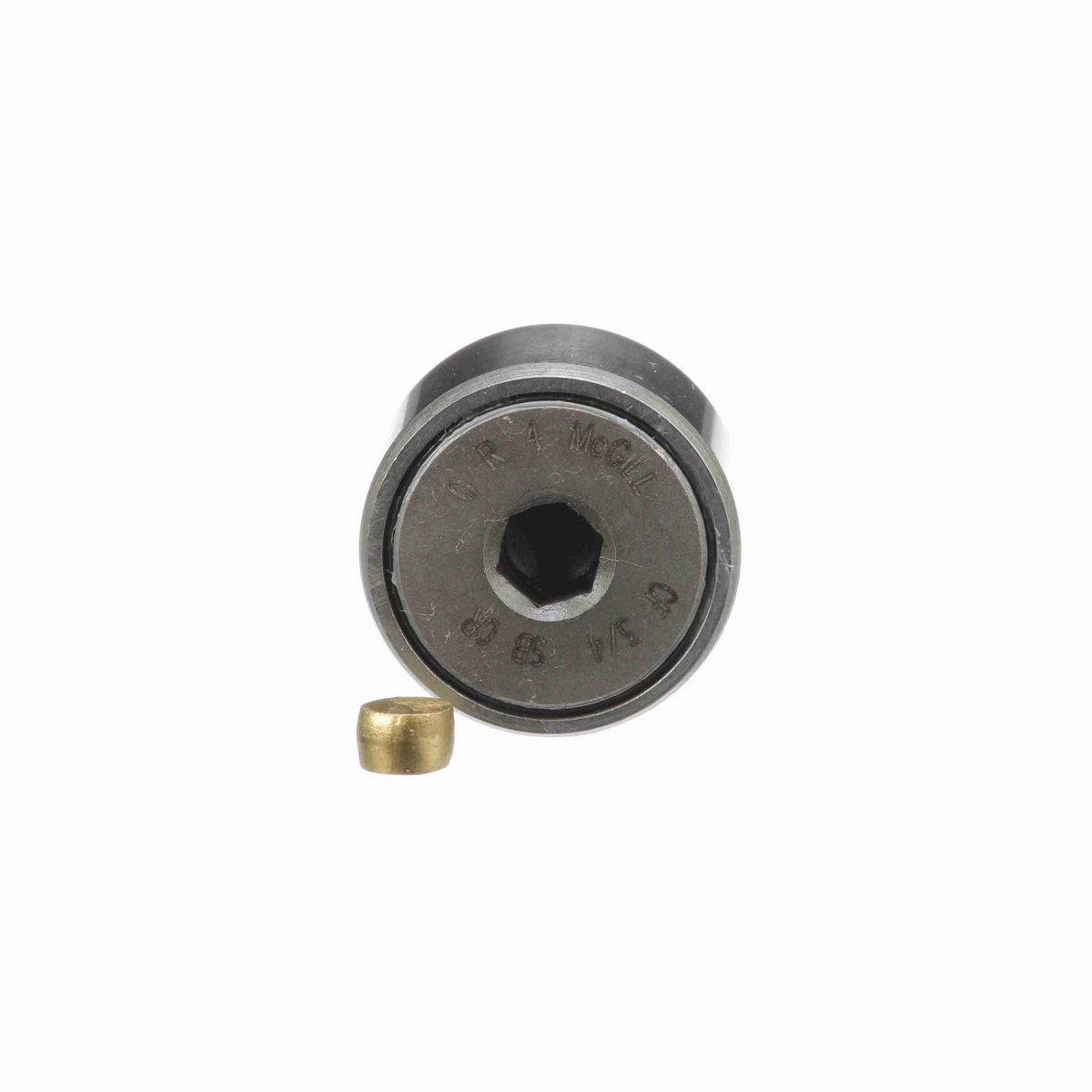 Опорный ролик с цапфой McGill CAMROL CF 3/4 SB CR, цилиндрический, из высокоуглеродистой нержавеющей стали, с уплотнением, с шестигранным отверстием
