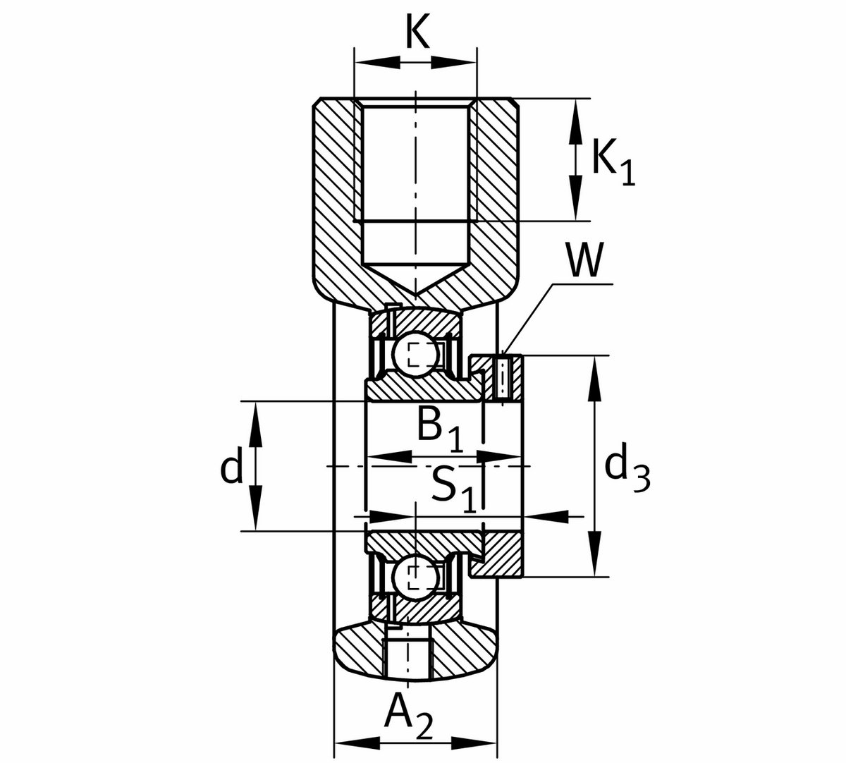 Корпусной узел с закрепляемым подшипником PHE20-XL (PHE20)