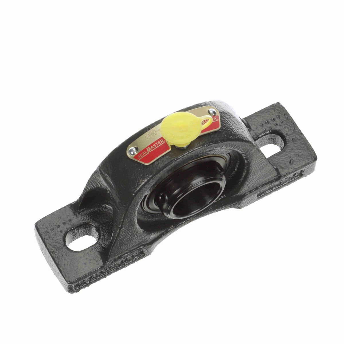 Sealmaster Mounted Cast Iron Two Bolt Pillow Block Ball Bearing - 52100 Bearing Steel, Black Oxided - Double Setscrew Lock - NPD-16