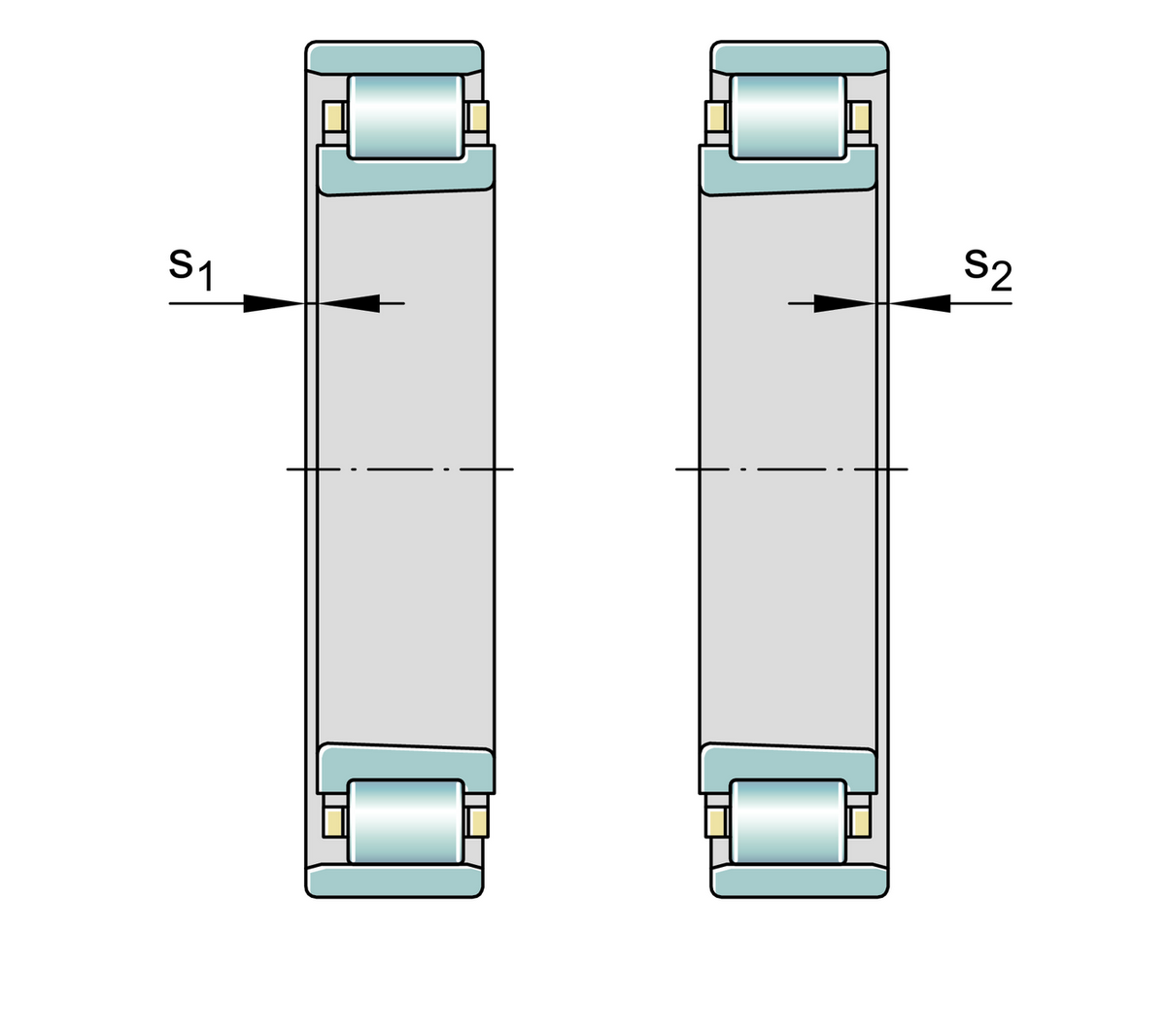 Цилиндрический роликоподшипник FAG N1008-D-K-TVP-SP-XL