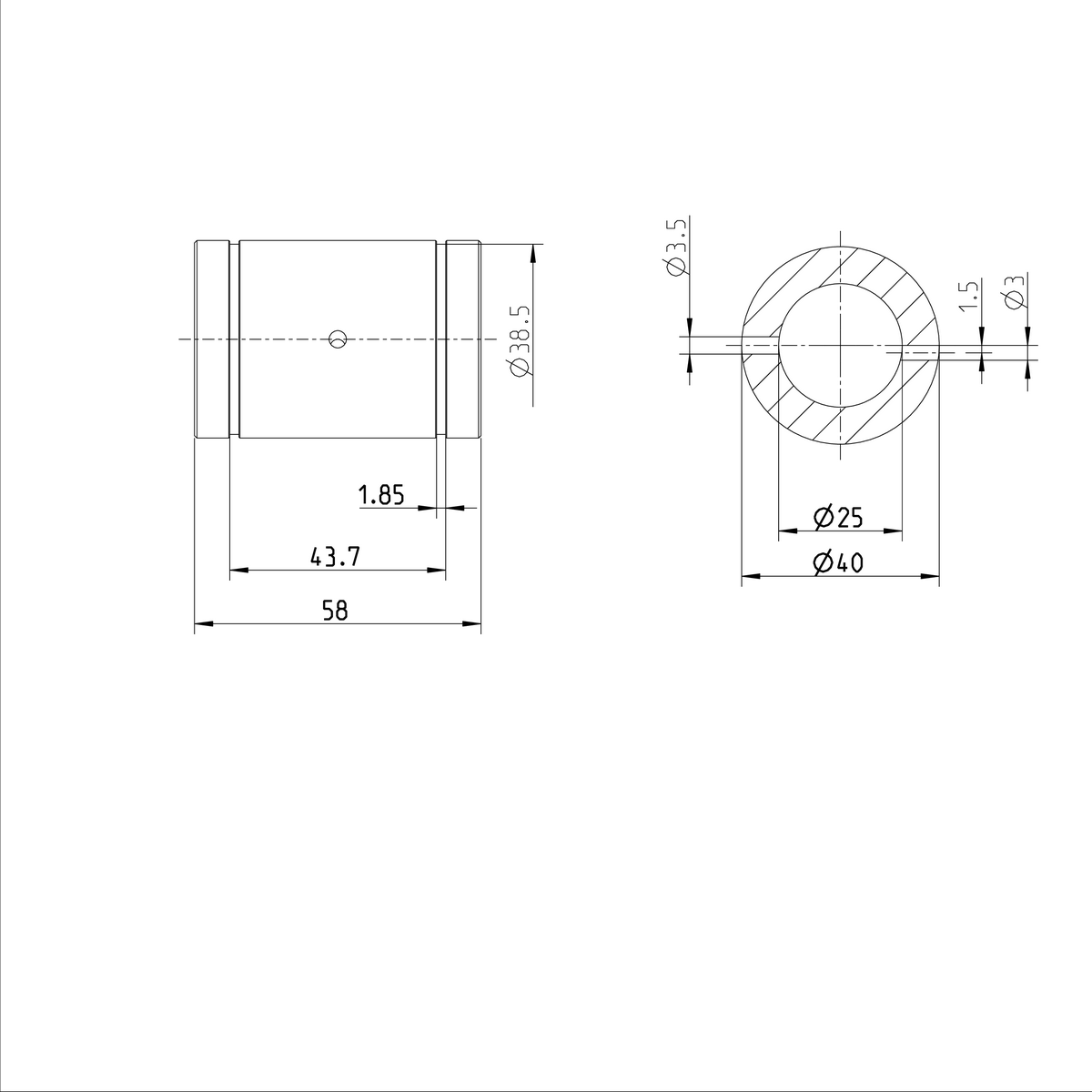 Суперлинейная втулка Bosch Rexroth KBH-25-D [R073212540]