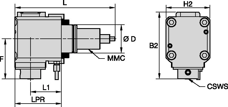 Mazak - Driven Tool Radial - KM - MMC 017 Kennametal Driven Tool Radial - KM - TACU017KM40DR60908157, TACU017KM40DR60908158 [6391712]