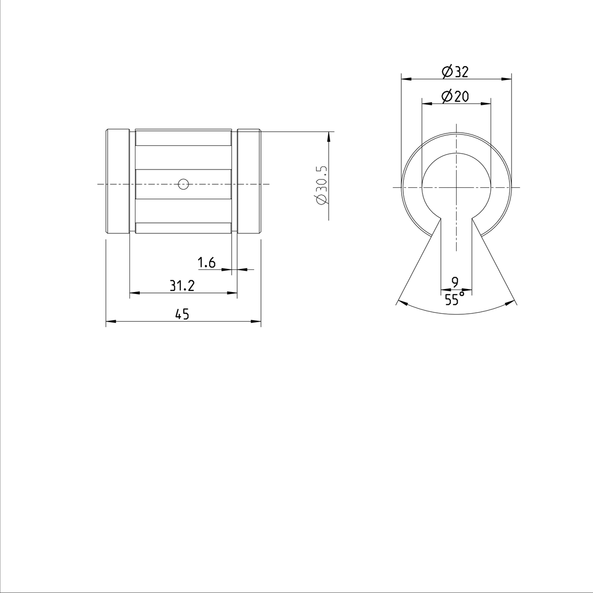 Суперлинейная втулка Bosch Rexroth KBA-O-20 [R067102000]