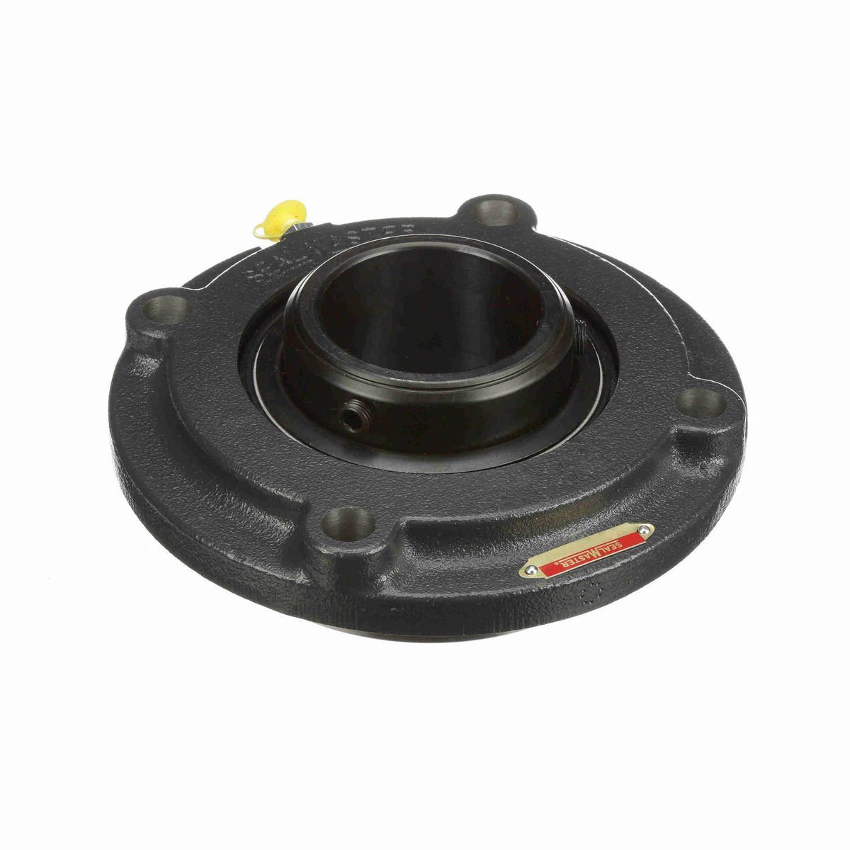 Sealmaster Mounted Cast Iron Flange Cartridge Ball Bearing - 52100 Bearing Steel, Black Oxided - Double Setscrew Lock - High Vibration Features - MFCD-55 BDZ
