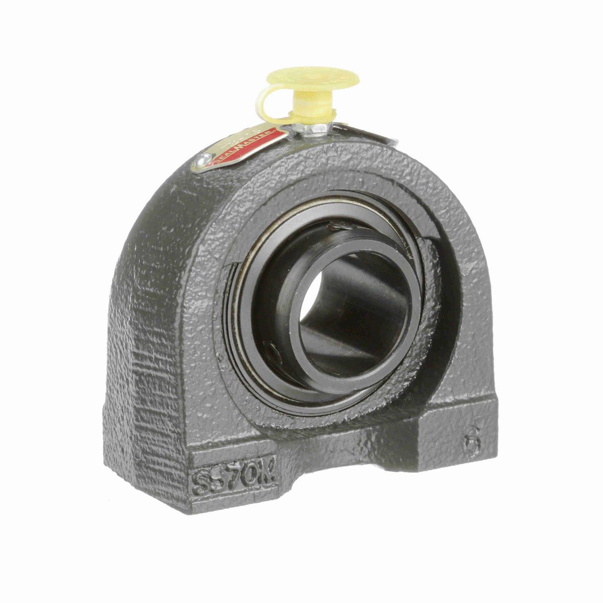 Sealmaster Mounted Cast Iron Tapped Base Pillow Block Ball Bearing - 52100 Bearing Steel, Black Oxided - Setscrew Lock - TB-27