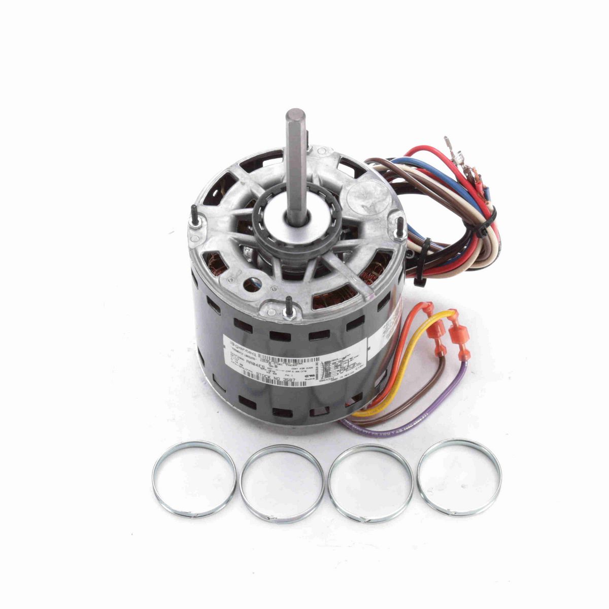 Genteq Fan and Blower Motor, 1/2 HP, 1 Ph, 60 Hz, 115 V, 1075 RPM, 3 Speed, 48 Frame, OPAO - 3587