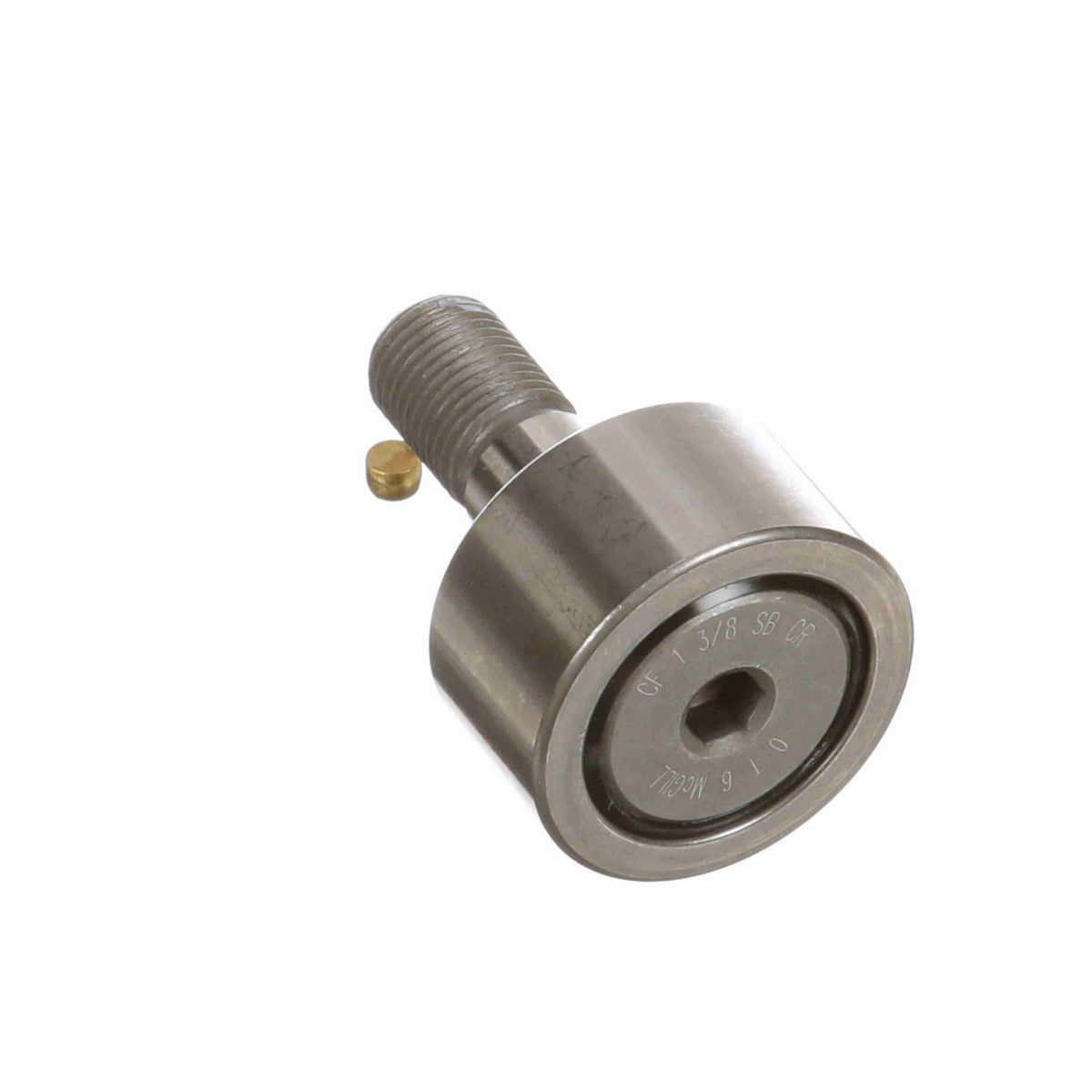 Опорный ролик с цапфой McGill CAMROL CF 1 3/8 SB CR, цилиндрический, из высокоуглеродистой нержавеющей стали, с уплотнением, с шестигранным отверстием