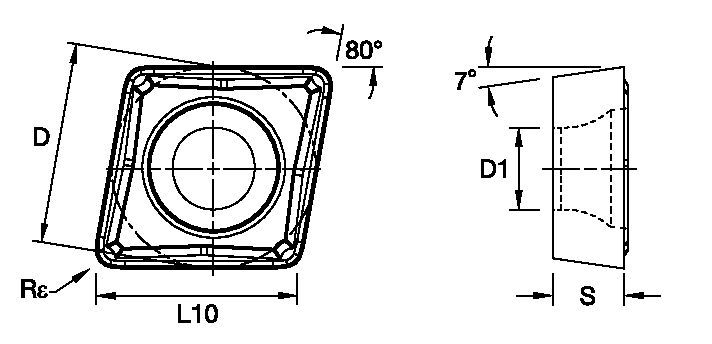 Screw-On Inserts Kennametal CCMT-FW [1802992]