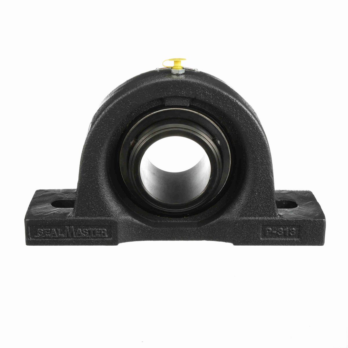 Sealmaster Mounted Cast Iron Two Bolt Pillow Block Ball Bearing - 52100 Bearing Steel, Black Oxided - Double Setscrew Lock - MPD-16