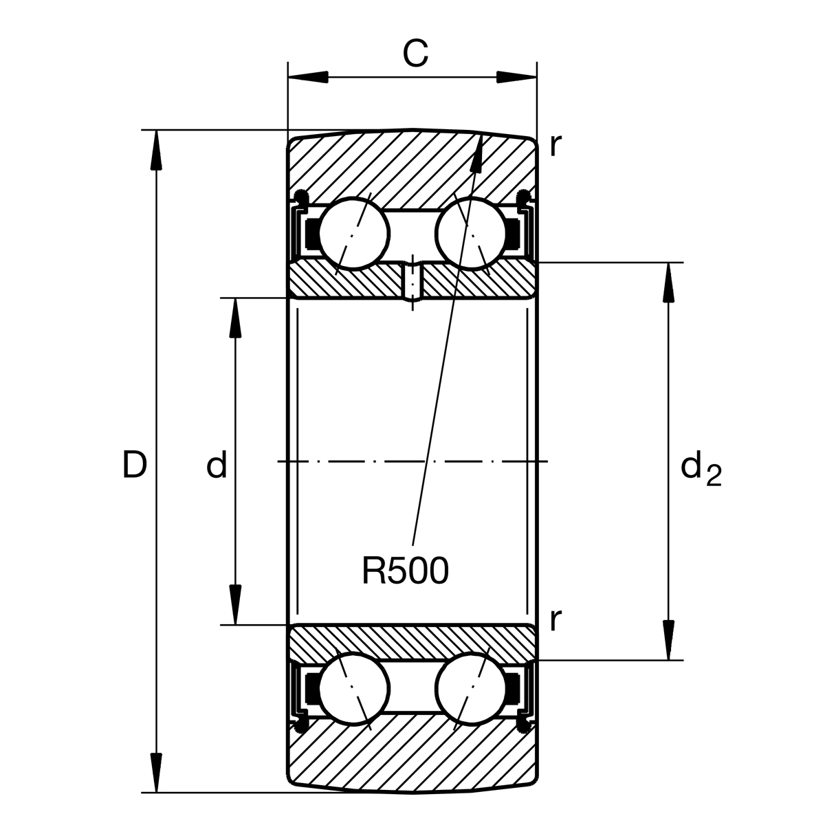 Направляющий ролик INA LR50/5-2RSR