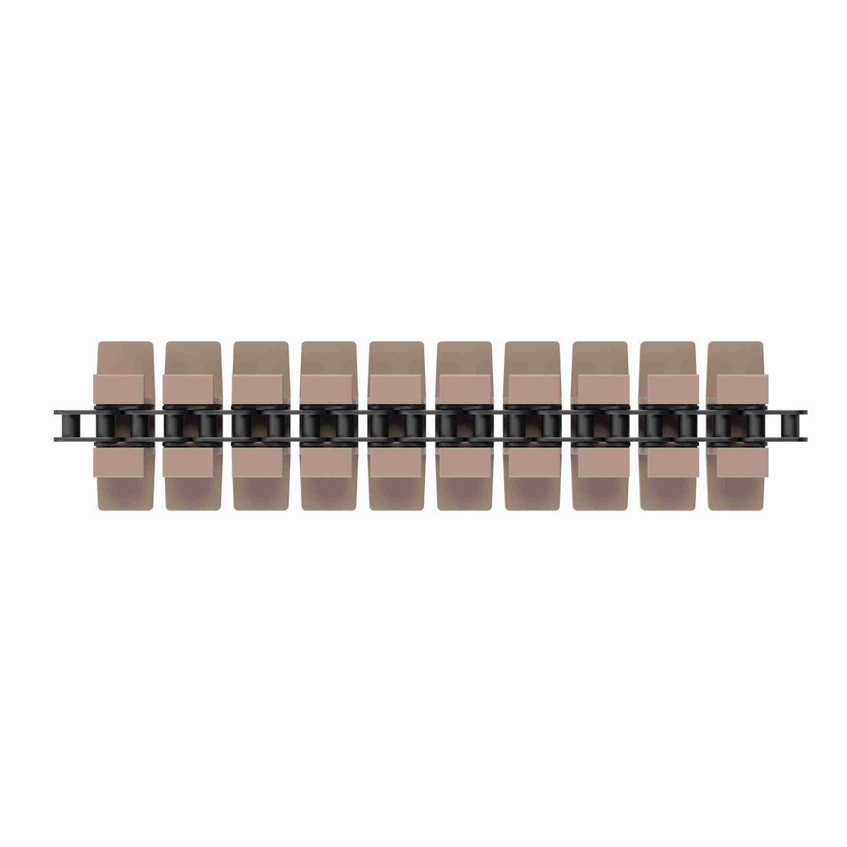 1873TAB SideGrip™ Side-flexing, Material: Tan Low Friction, Width: 3.75in, Pitch: 1.5in - 114-676-1