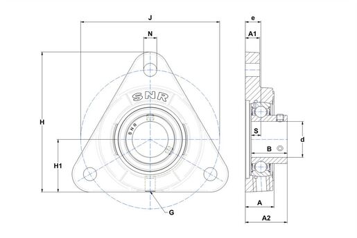 Подшипниковый узел SNR USFTE202-10