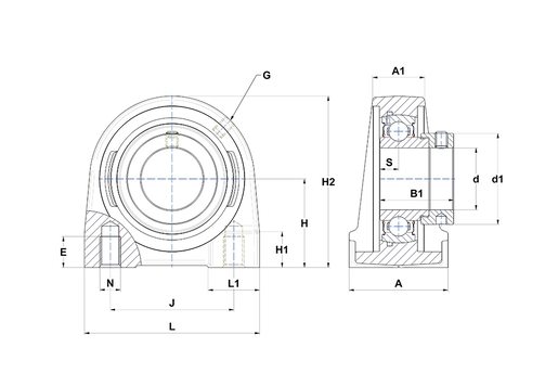 Фланцевый подшипниковый узел SNR ESPG205NT20